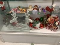 Holiday decor  and collectibles. Shelf NoT