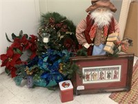Craft Santa, 2 Wreaths, tree and holiday decor.