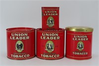 Union Leader Smoking Tobacco Tins