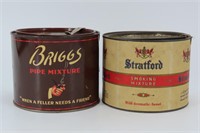 Briggs and Stratford Smoking Tobacco Tins