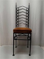 Vintage Wrought Iron Decorative Fancy Chair
