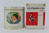 El Producto and Garcia Vega Cigar Tins