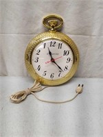 Spartus Backwards Pocket Watch Wall Clock