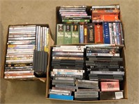 3 BOXES VHS TAPES & DVD'S