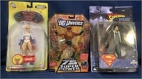 (3) New Old Stock DC Characters Action Figures