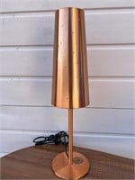 Copper Colored Metal Table Lamp