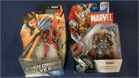 New Old Stock Deadpool & Thor Action Figures