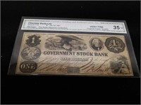 Government Stock Bank One Dollar Banknote