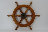 Wooden Ship's Wheel