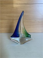 Continental Blown Glass Sailboat