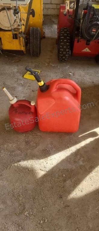 Plastic Gas cans. 5 and 1 gals.