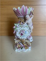 Vintage Capodimonte Putti Porcelain Vase