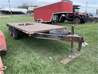 8x14 flat bed deckover trailer, stake pockets