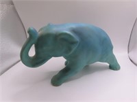Blue Elephant VAN BRIGGLE Pottery 7.5" Animal Figr