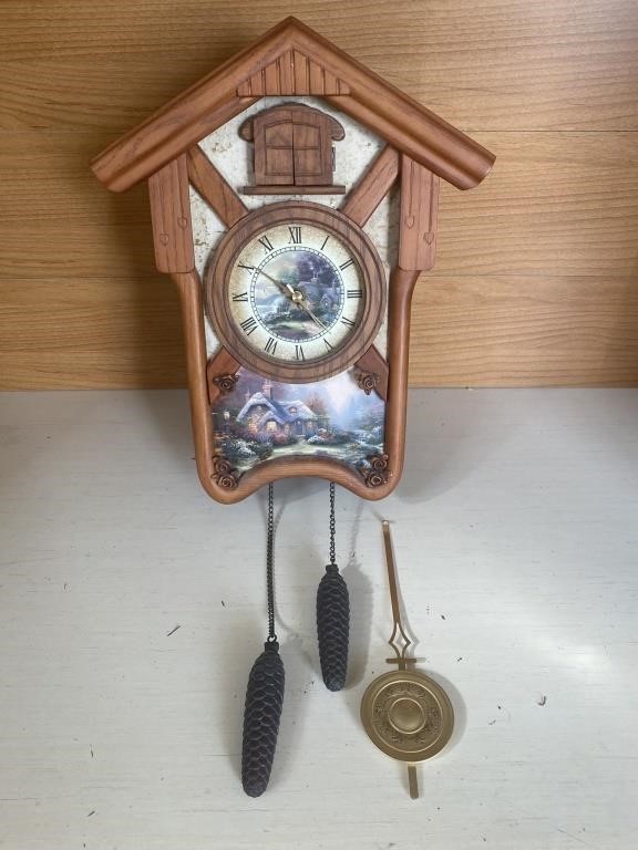 Thomas Kincaid Timeless Memories Cuckoo Clock