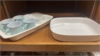 Baking Dishes, Metal Cups Baby Blue Color