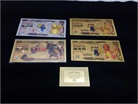 Pokemon & Zelda Golden Paper Money Notes