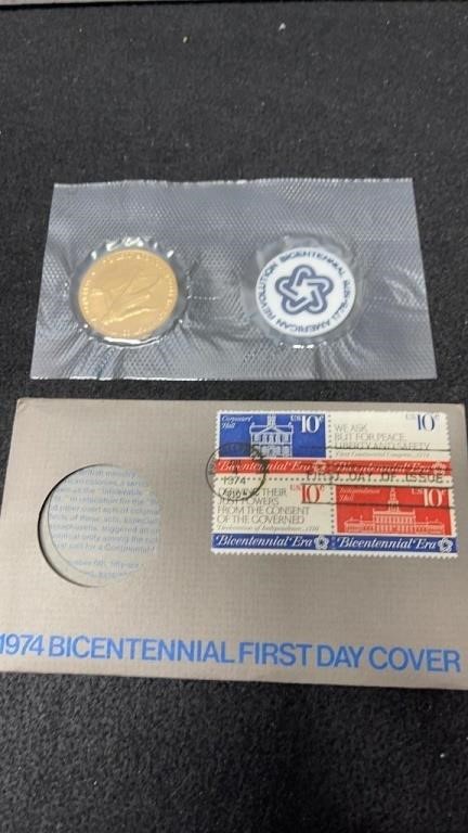 1974 Bicentennial First Day Cover Thomas Jefferson