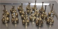 Brass cabinet knobs. 19 total.