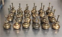 Brass cabinet knobs. 24 total.