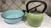 Blue Pan, Green Tea Kettle