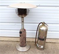 VINTAGE HEATER AND FIRE EXTINGUISHER