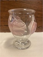 Teleflora Clear Glass Vase w/ Pink Roses