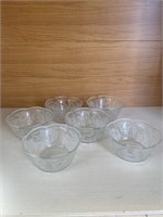 Vintage KIG Indonesia Frosted Glass Bowls Set
