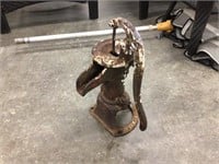 Antique cast iron pitcher pump
