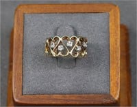 14K Yellow Gold & Diamond Heart Ring