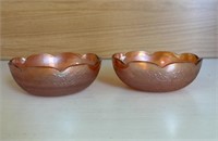 Vintage Jeannette Irisescent Marigold Bowls
