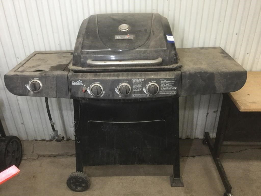 Char-Broil gas grill.  Needs cleaned.  43 x 51 x