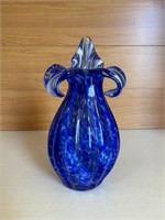 Vintage Murano-Style Cobalt Blown Glass Vase