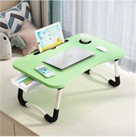 Lap Laptop Desk for Bed with Storage Drawer, Pink