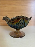 Vintage Imperial Green Gold Carnival Glass