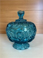 Vintage LE Smith Turquoise Candy Dish