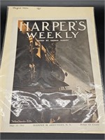 1911 Harper's Weely Cover is 11 x 15.5in