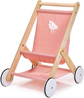 Wooden Baby Doll Stroller - Plywood, Anti-Skid