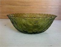 Vintage Indiana Glass Basket Weave Bowl