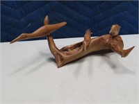 Wooden Native Amer 3bird 6" Sculpture