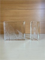 Vtg. Edenfalk Skruf & Trendy Crystal Paperweights