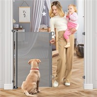 42 Extra Tall Baby/Dog Gate, 55 Wide, Gray