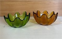Vintage Blenko Lotus Bowls