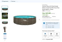 E2510  Summer Waves 16ft Dark Double Rattan Pool