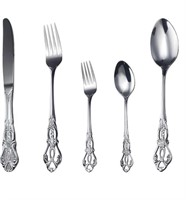 20-Pieces Silverware Sets with Steak Knives for