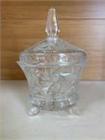 Vintage American Brilliant Cut Crystal Biscuit Jar