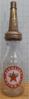 Texaco glass oil jar with spout