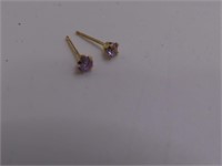 14kt Tiny Gold Diamond Stud Earrings Nose? 0.2g