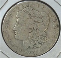 Silver 1884 O Morgan dollar