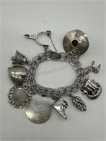 Wonderful Silver Charm Bracelet with travel &